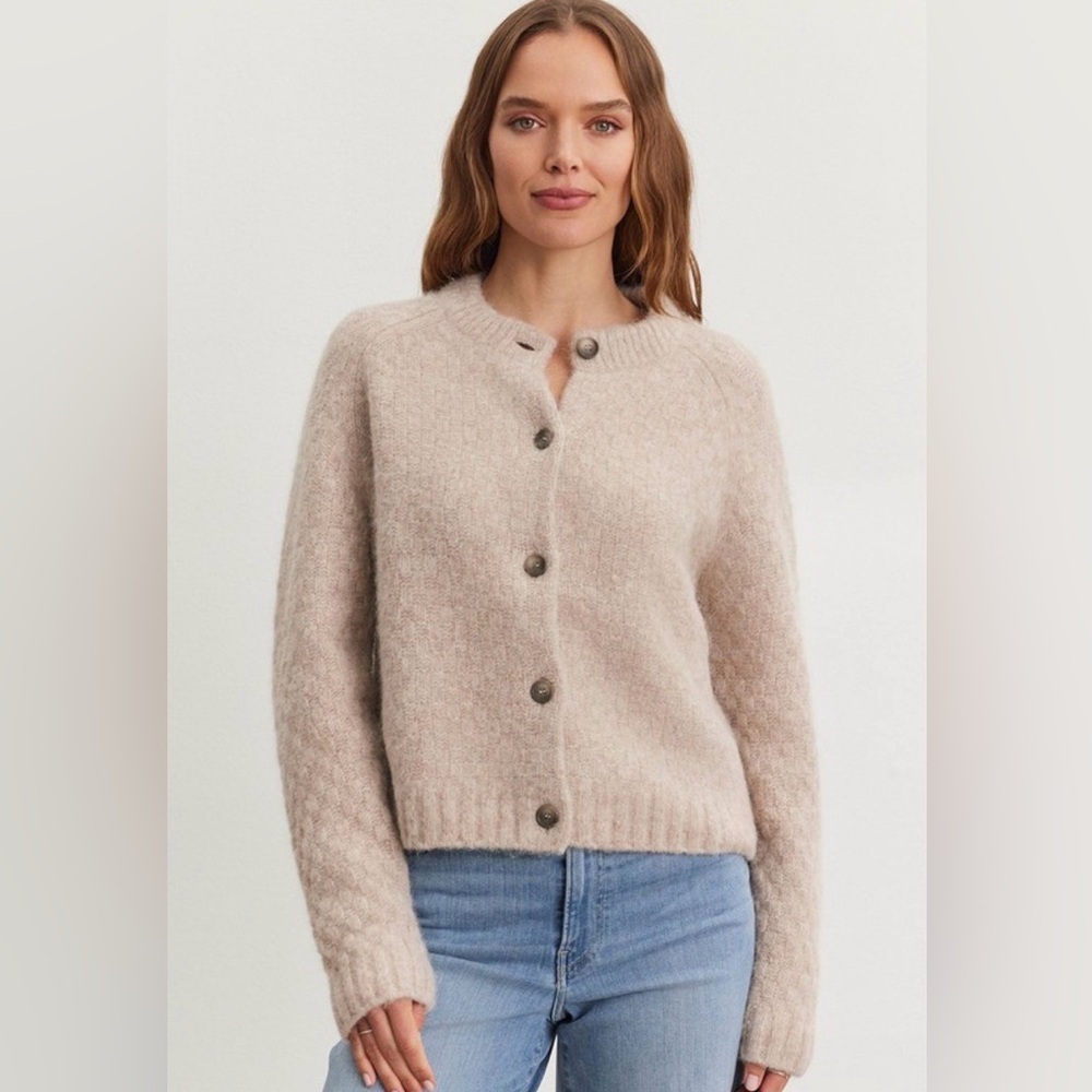 NWOT VELVET BY GRAHAM & SPENCER chantal sweater in almond